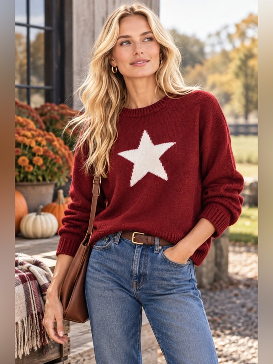 RSQ Sweaters - RSQ Women's Star Icon Sweater